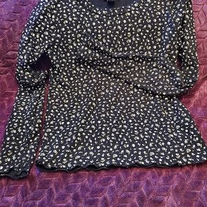 SIZE M 7/8, girls long sleeve, flower print shirt